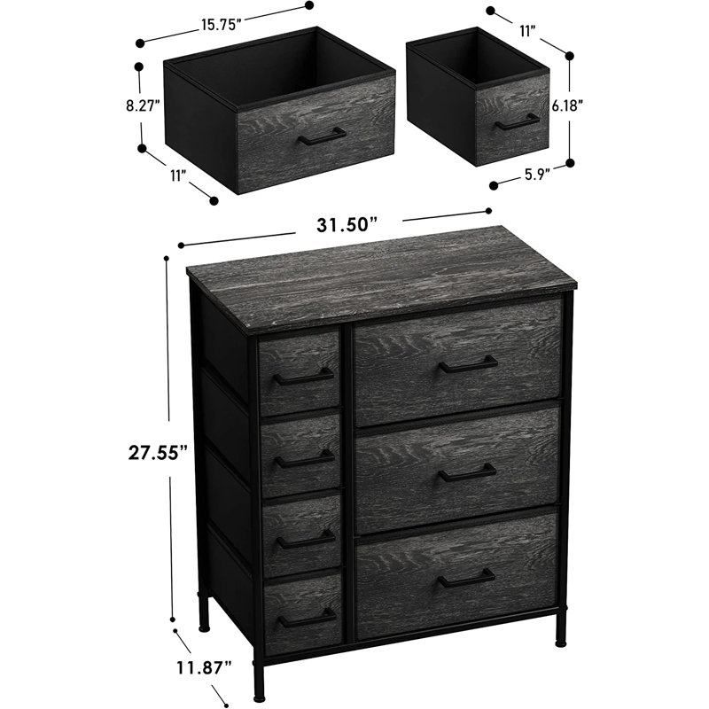 Sorbus Dresser With 6 Faux Wood Drawers Storage Unit Organizer Chest